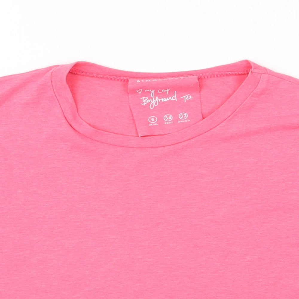 Atmosphere Womens Pink   Cropped T-Shirt Size 6  - Crop Top