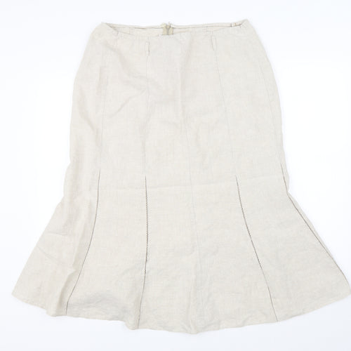 Preworn Womens Beige   A-Line Skirt Size 30 in