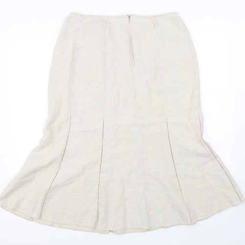 Preworn Womens Beige   A-Line Skirt Size 30 in