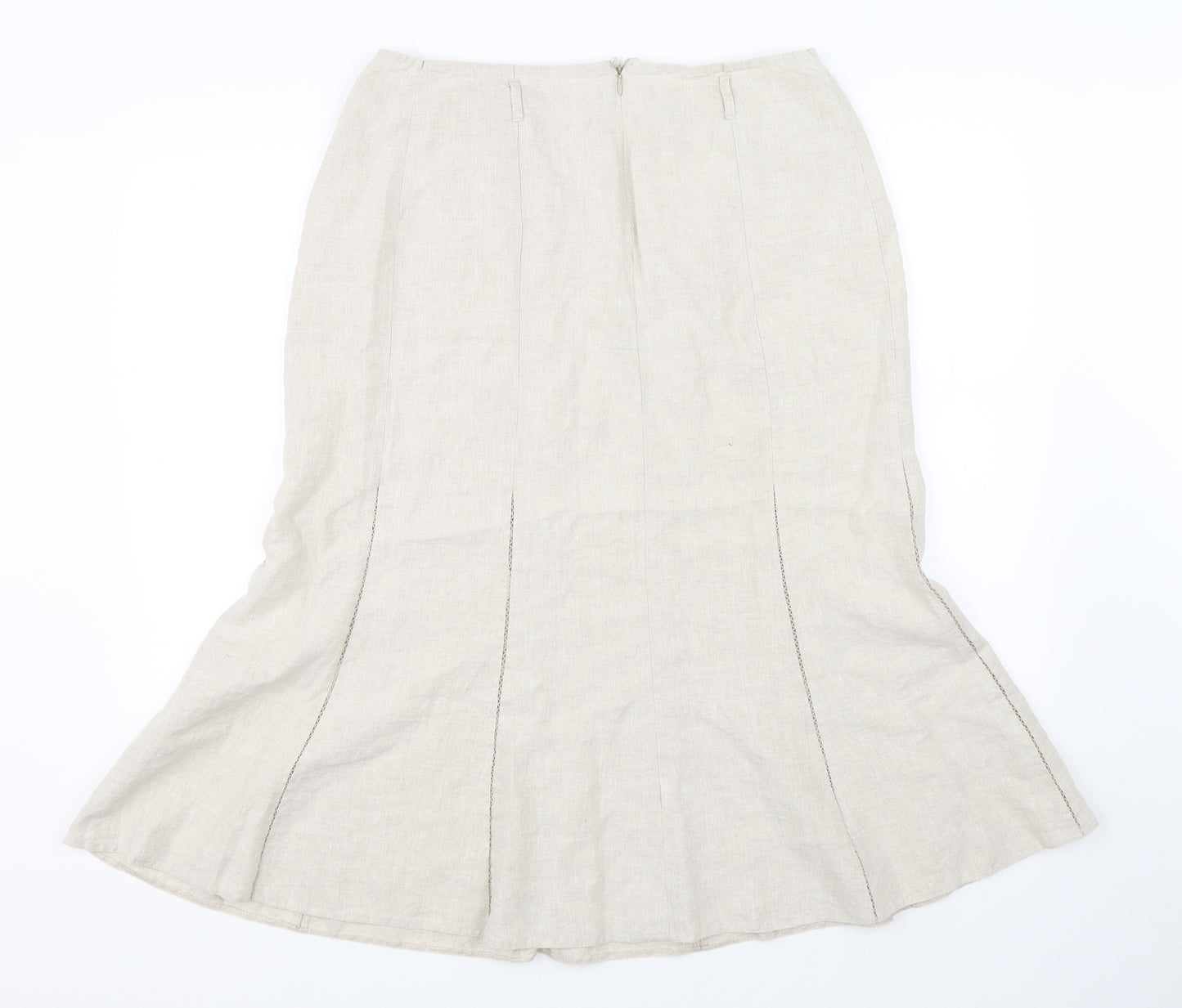 Preworn Womens Beige   A-Line Skirt Size 30 in