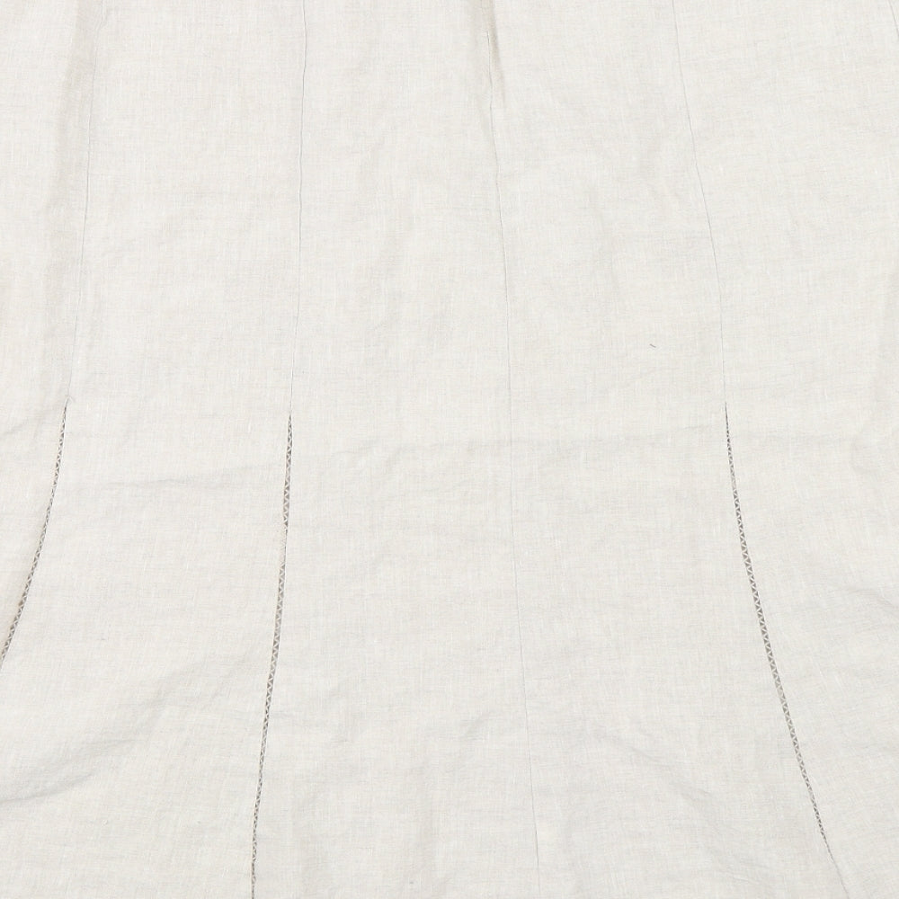 Preworn Womens Beige   A-Line Skirt Size 30 in