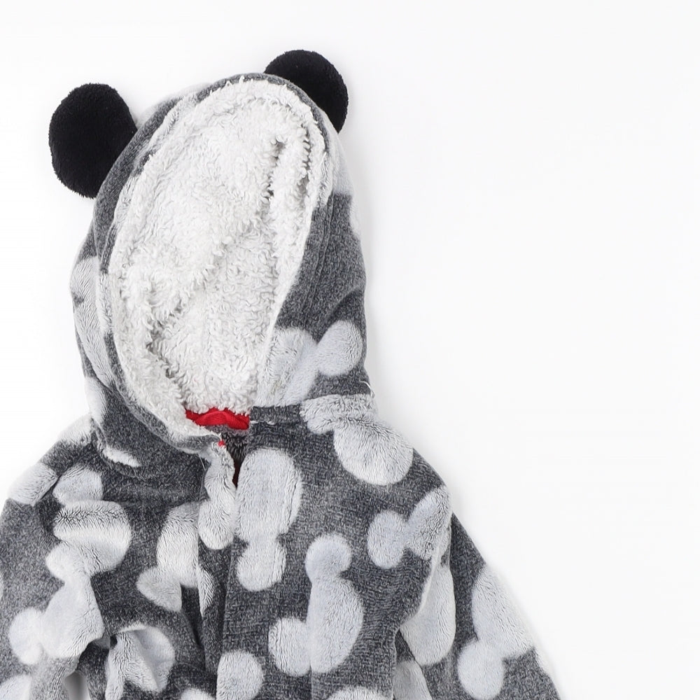 Disney Baby Grey    Robe Size 18-24 Months  - disney mickey mouse