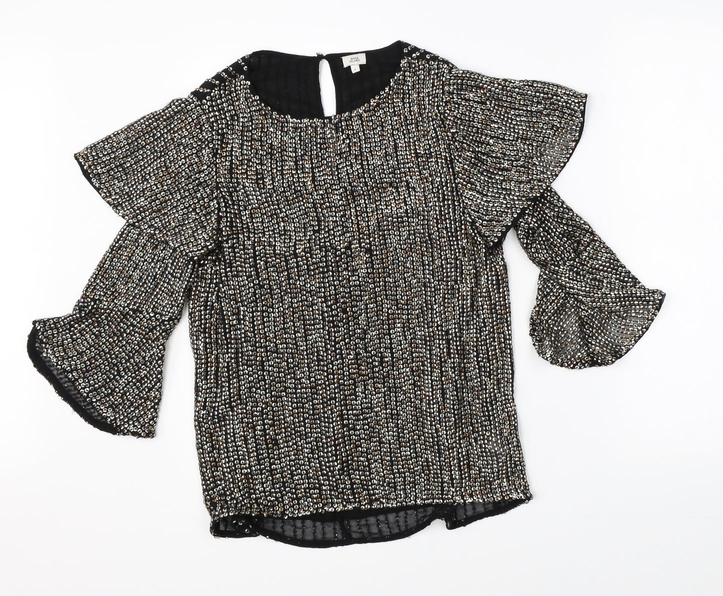 River Island Womens Black   Basic Blouse Size 8