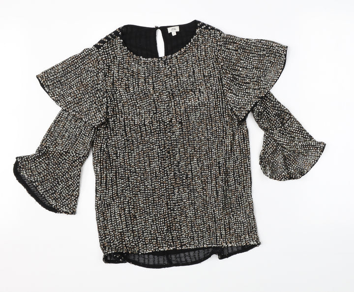 River Island Womens Black   Basic Blouse Size 8