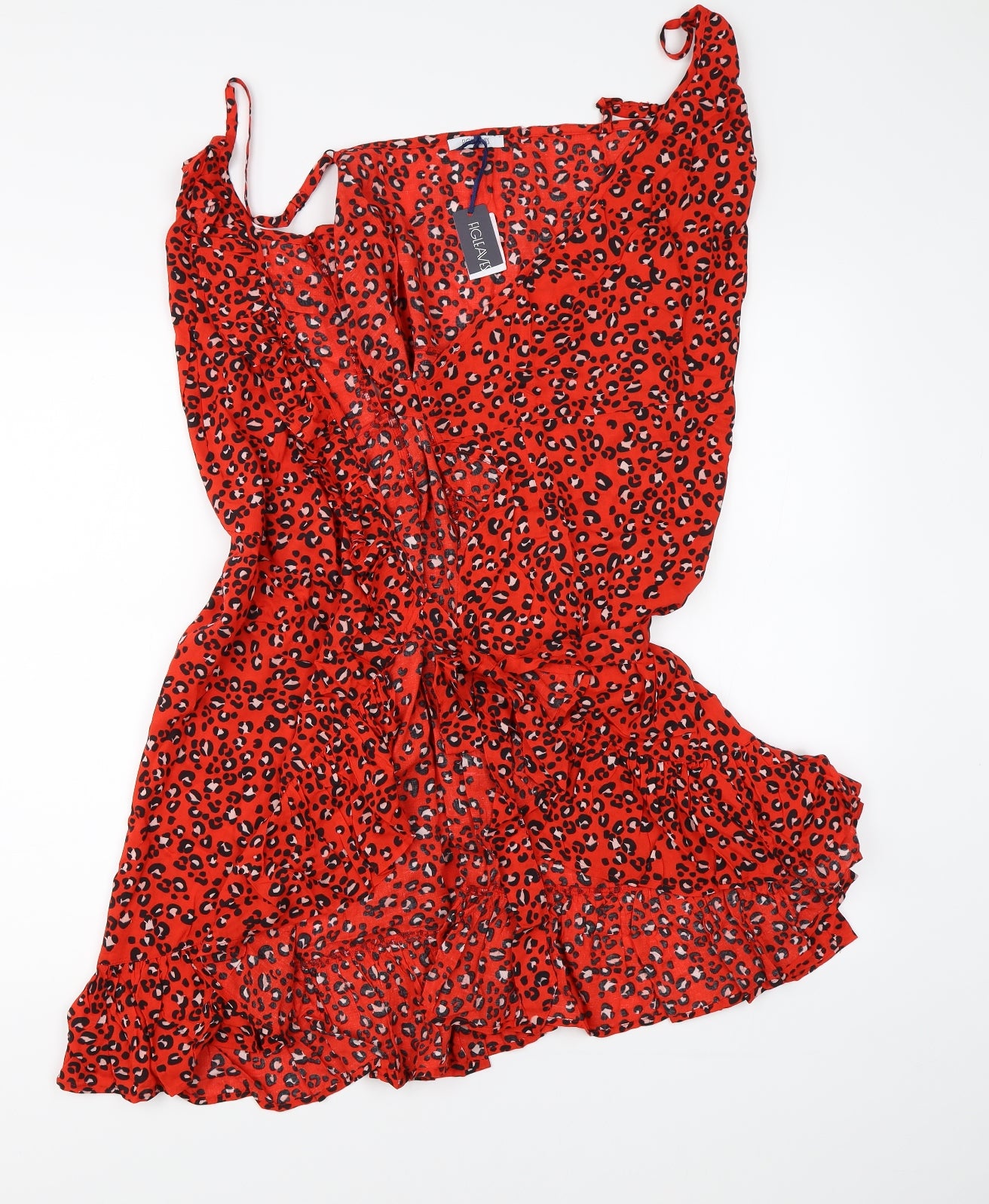 figleaves Womens Red Animal Print  Shift  Size 18