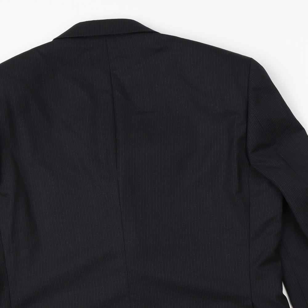 NEXT Mens Black Striped  Jacket Suit Jacket Size 40