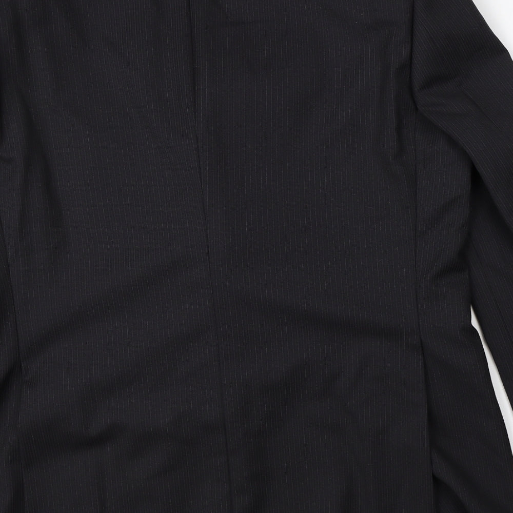 NEXT Mens Black Striped  Jacket Suit Jacket Size 40