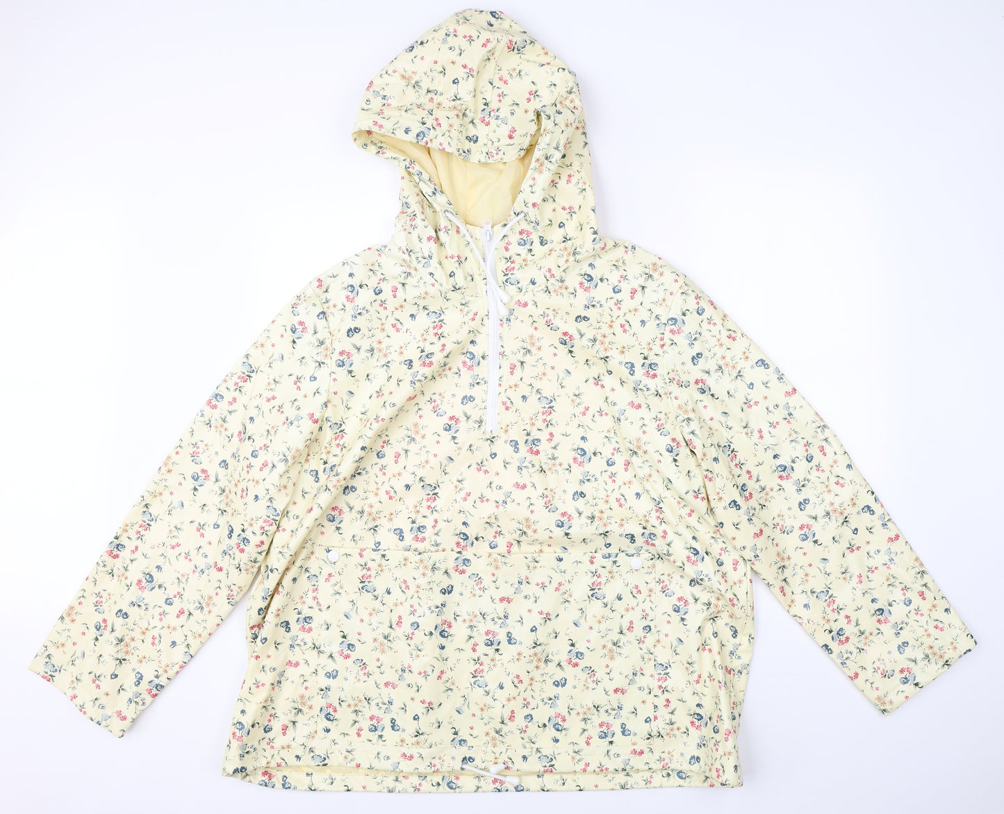 Atmosphere Womens Yellow Floral  Rain Coat Jacket Size 20