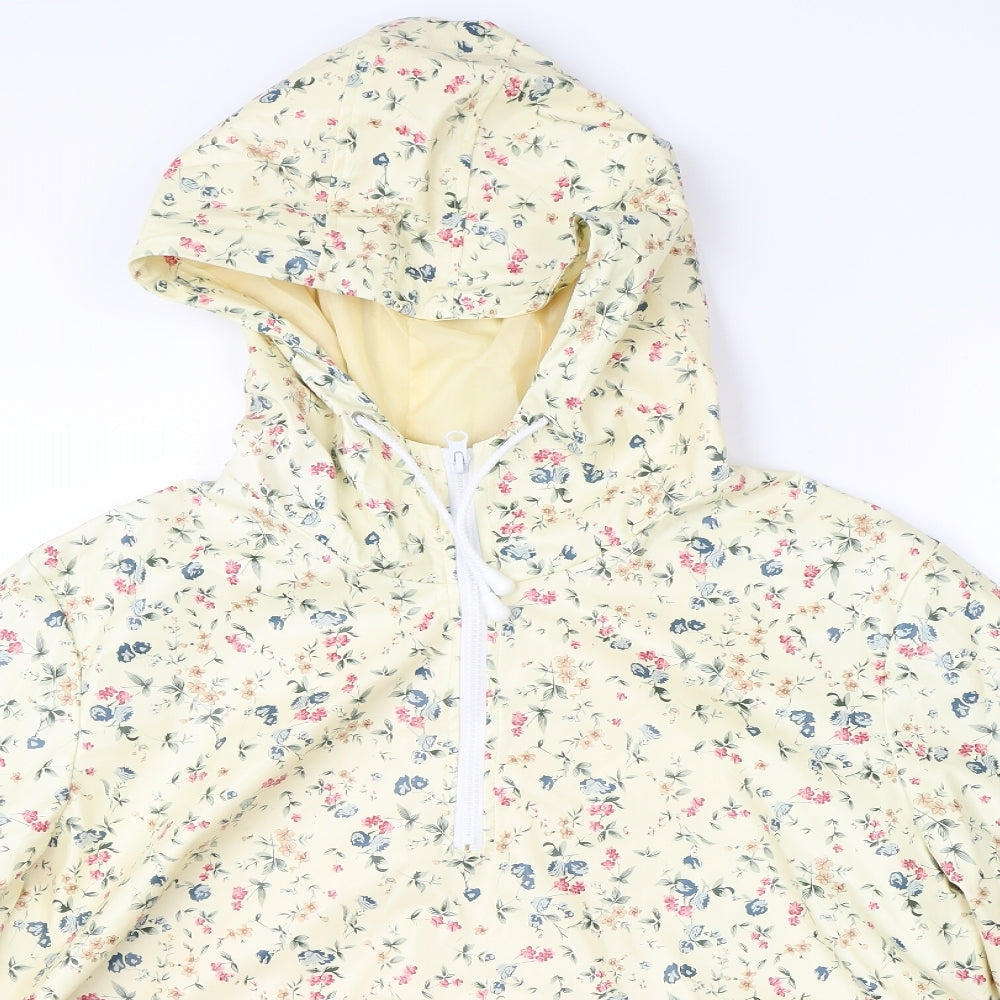Atmosphere Womens Yellow Floral  Rain Coat Jacket Size 20