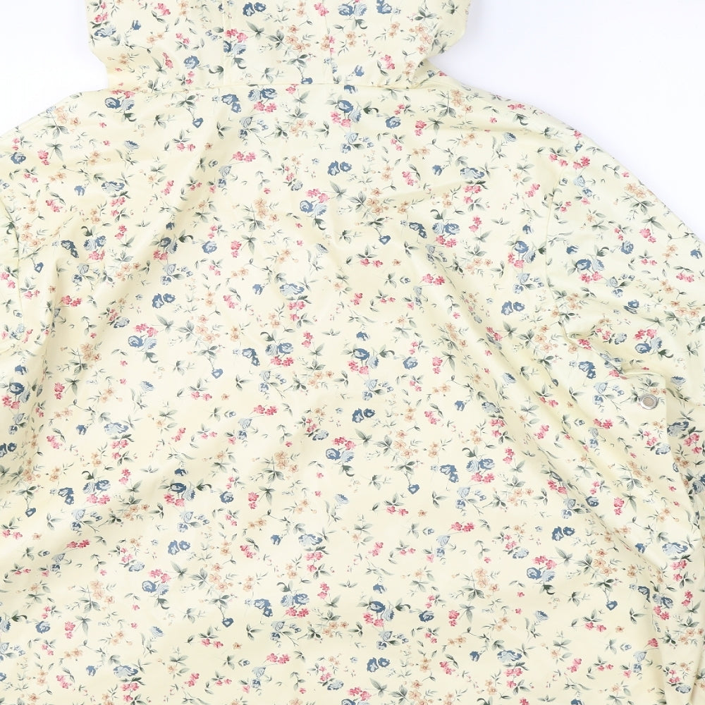 Atmosphere Womens Yellow Floral  Rain Coat Jacket Size 20