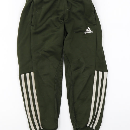 adidas Boys Green   Jogger Trousers Size 4-5 Years - adidas