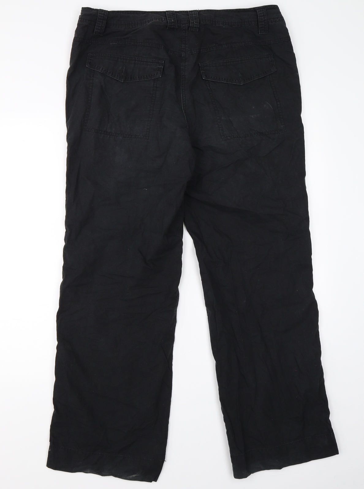 Maine Womens Black   Cargo Trousers Size 14 L29 in
