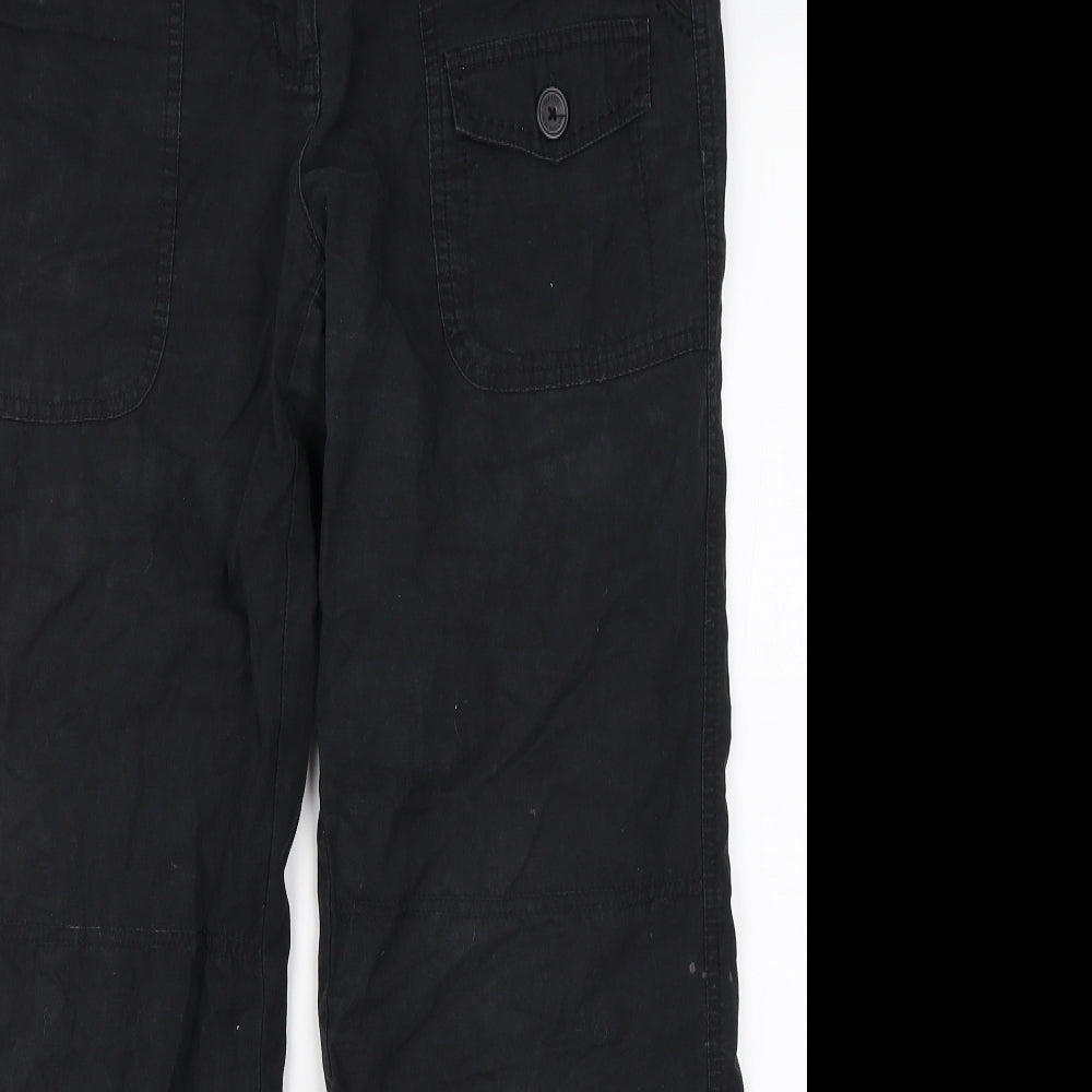 Maine Womens Black   Cargo Trousers Size 14 L29 in