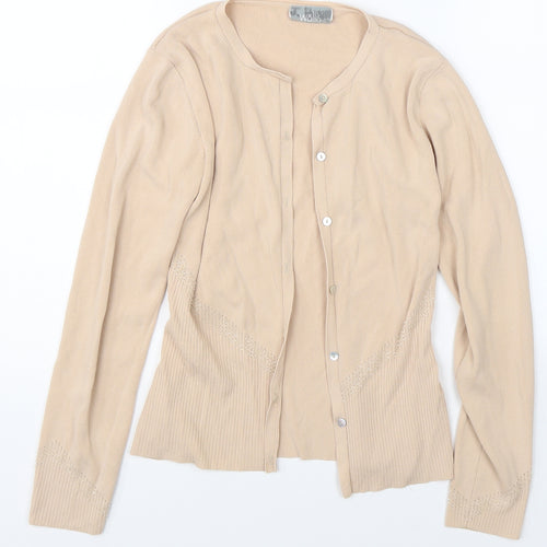 Wallis Womens Beige   Cardigan Jumper Size 10