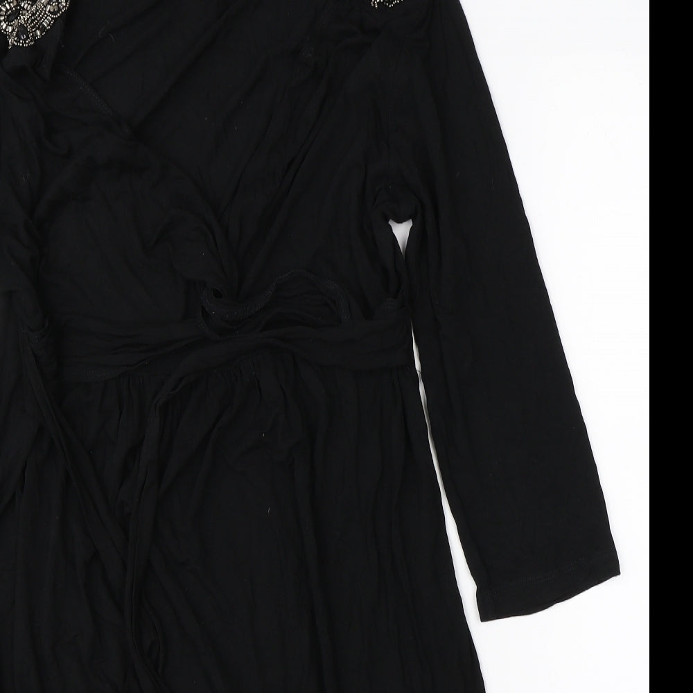 George Womens Black   Wrap Dress  Size 16