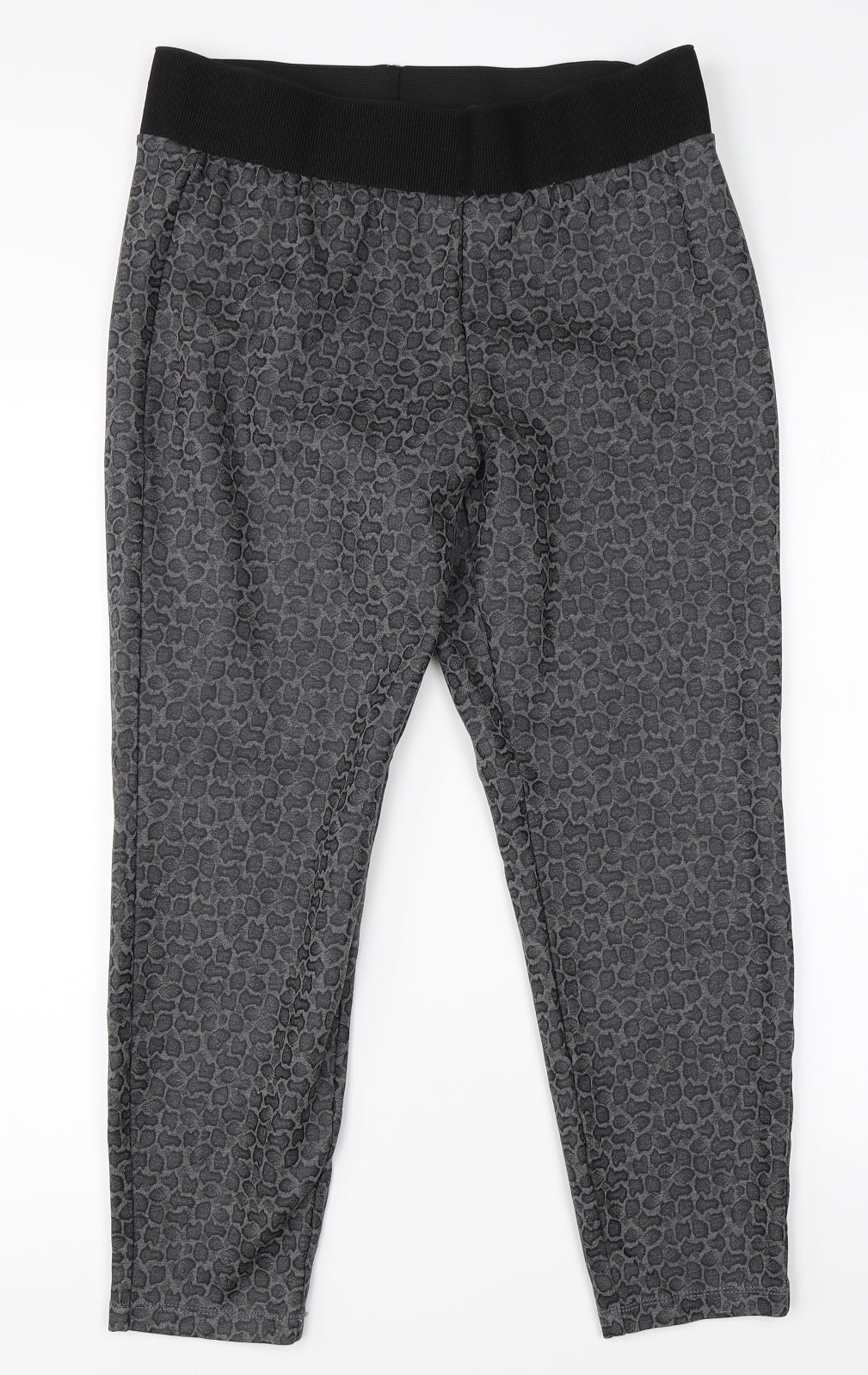 George Womens Grey Animal Print  Jogger Leggings Size 16 L23 in