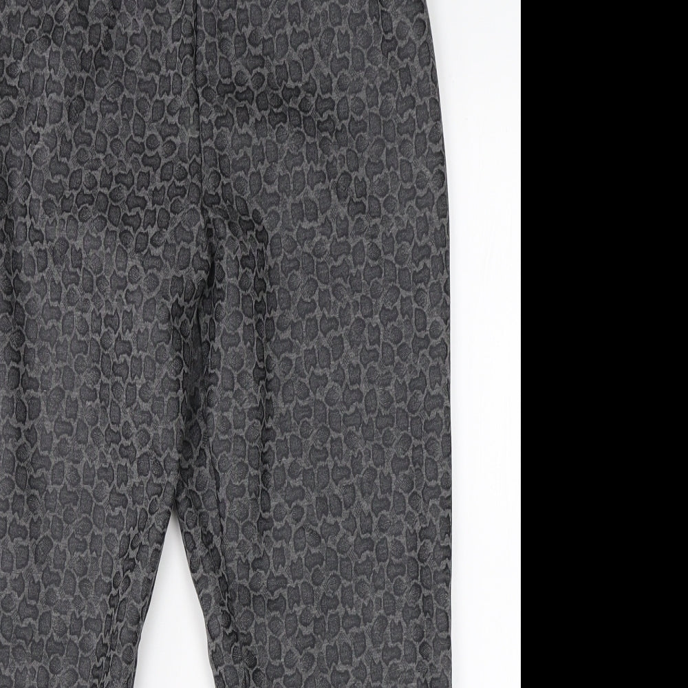 George Womens Grey Animal Print  Jogger Leggings Size 16 L23 in