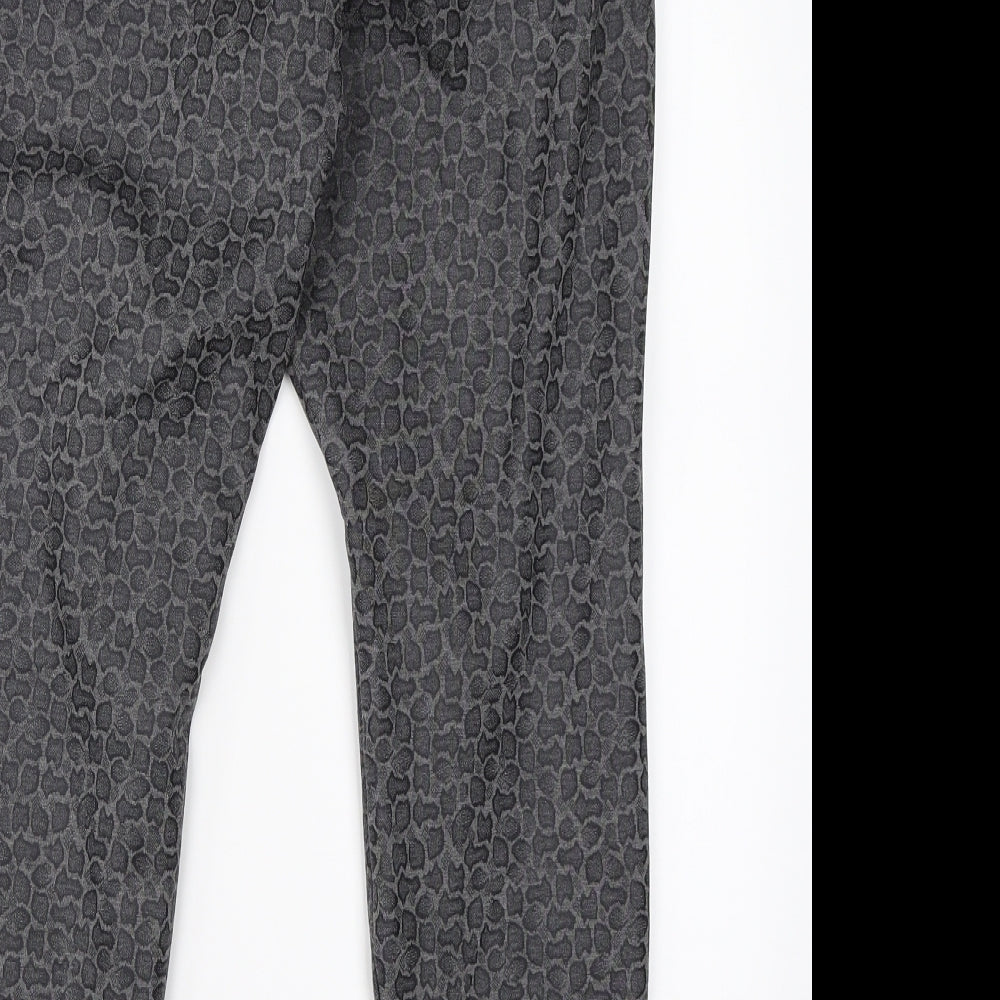 George Womens Grey Animal Print  Jogger Leggings Size 16 L23 in
