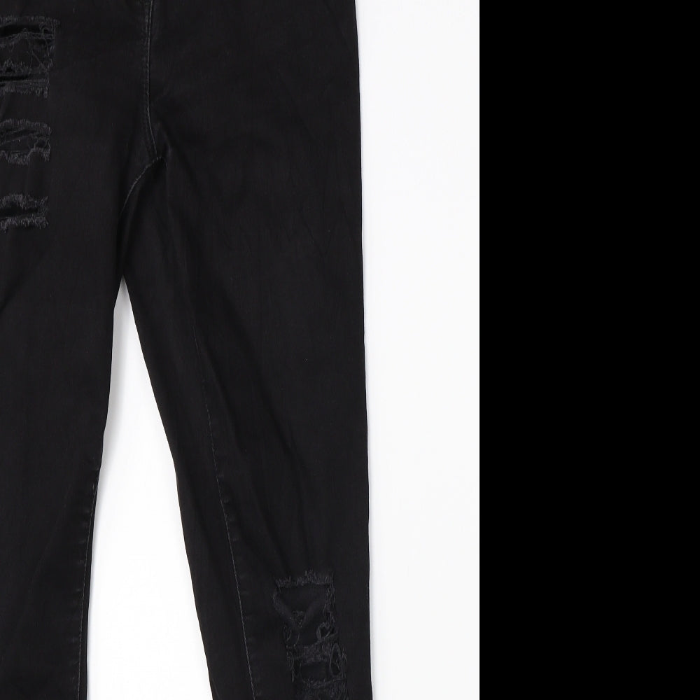 NEXT Womens Black  Denim Skinny Jeans Size 12 L28 in