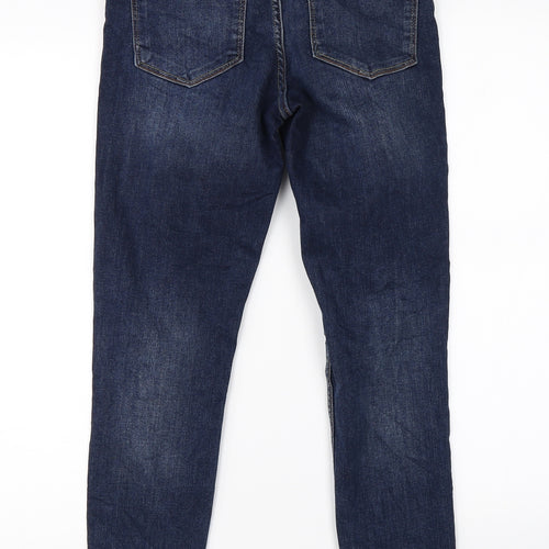 Zara Womens Blue  Denim Straight Jeans Size 8 L25 in