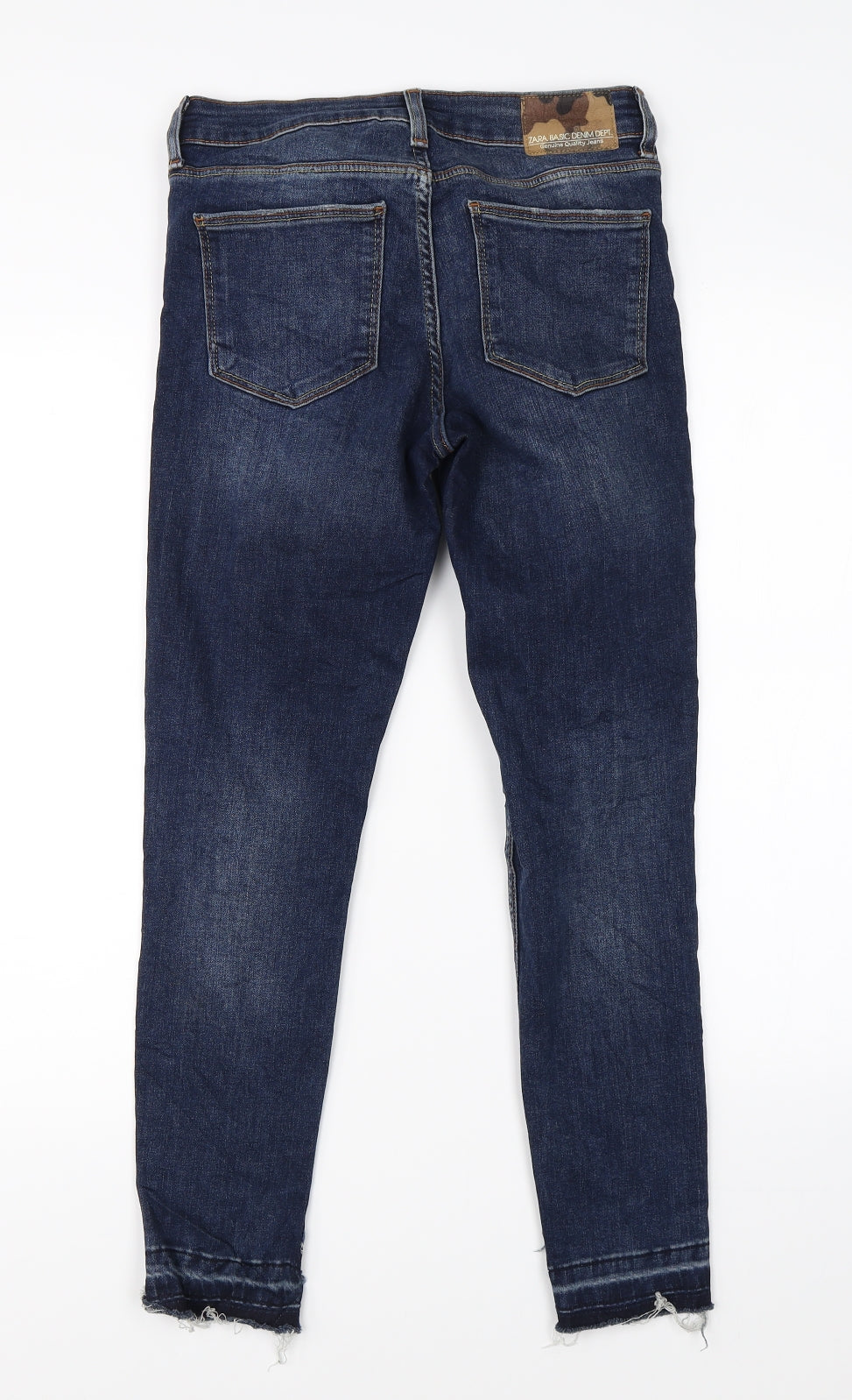 Zara Womens Blue  Denim Straight Jeans Size 8 L25 in