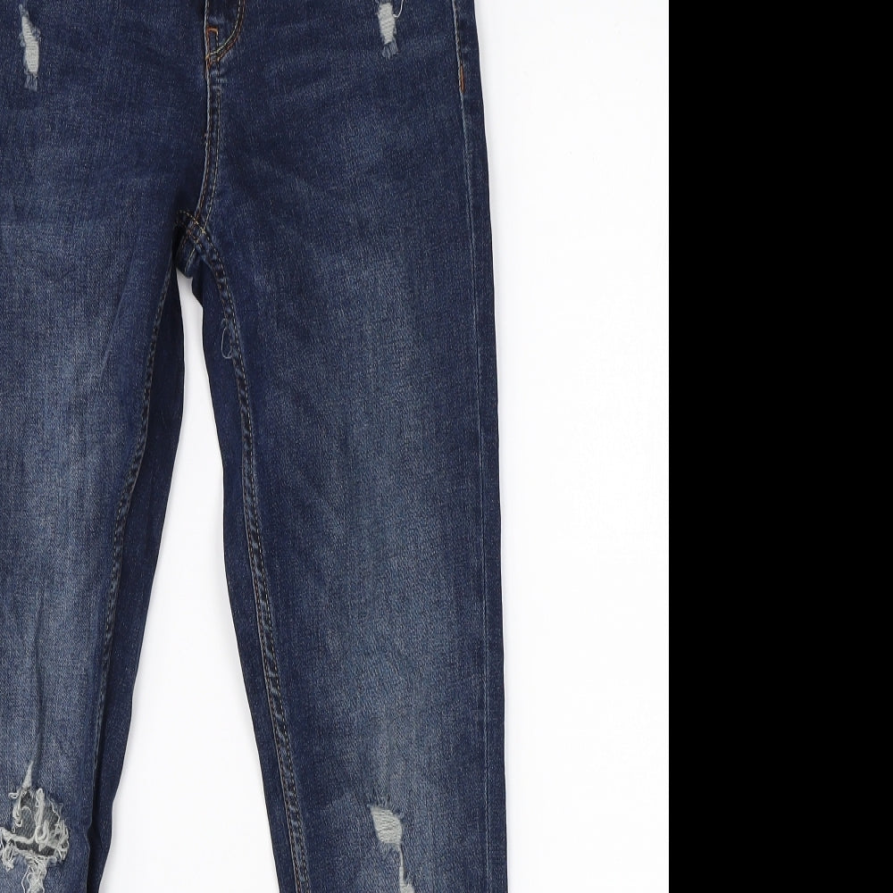 Zara Womens Blue  Denim Straight Jeans Size 8 L25 in