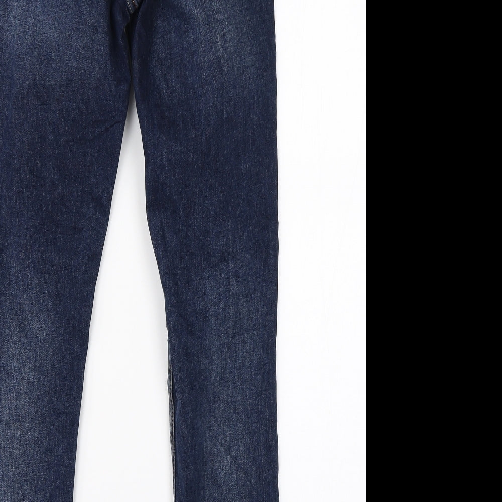 Zara Womens Blue  Denim Straight Jeans Size 8 L25 in