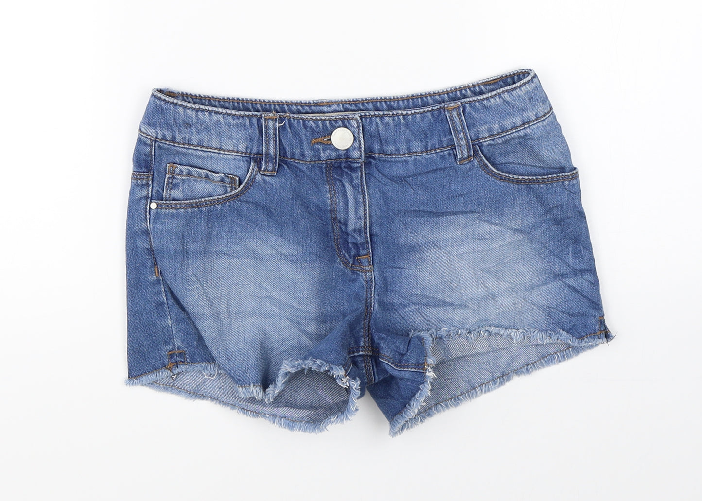NEXT Girls Blue  Denim Hot Pants Shorts Size 11 Years