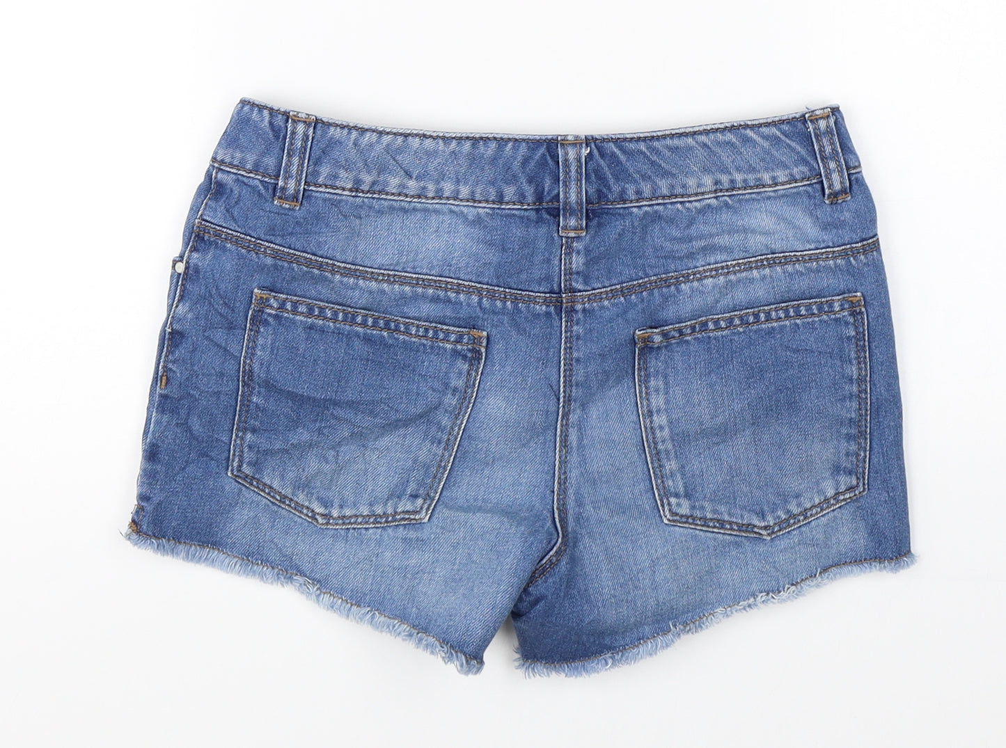 NEXT Girls Blue  Denim Hot Pants Shorts Size 11 Years