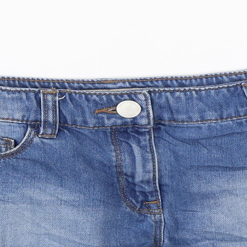 NEXT Girls Blue  Denim Hot Pants Shorts Size 11 Years