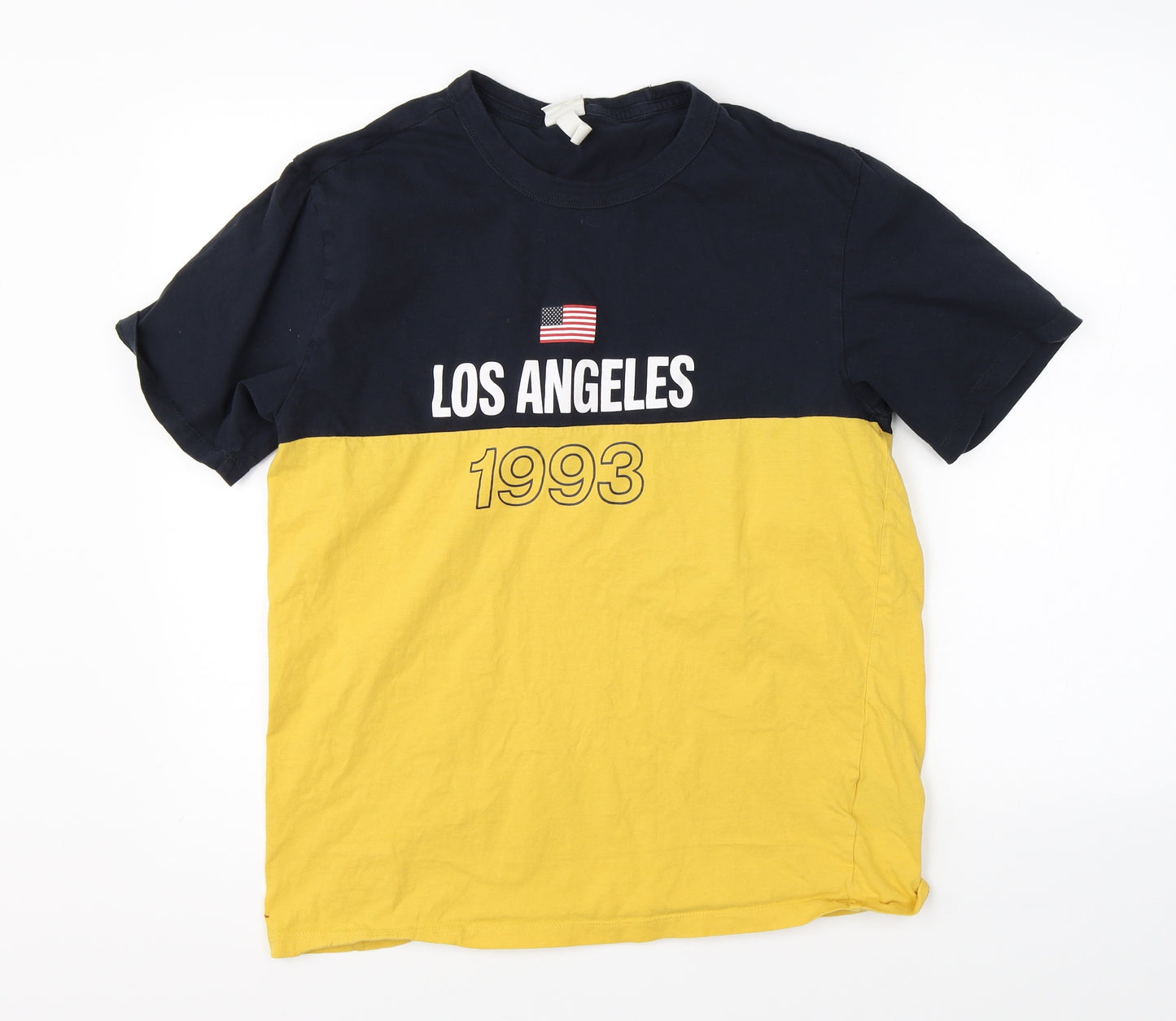 H&M Mens Yellow    T-Shirt Size M