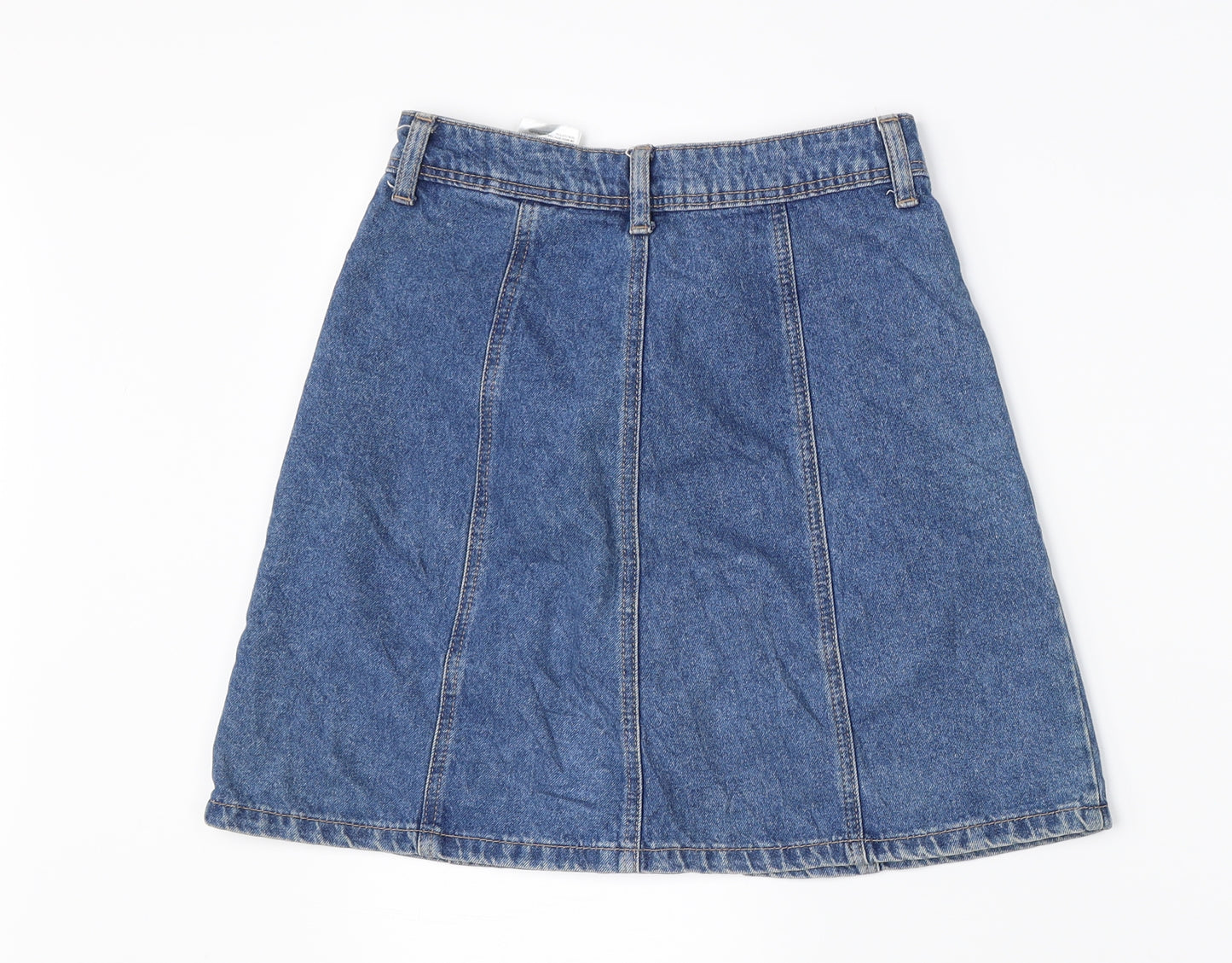 Divded Womens Blue  Denim A-Line Skirt Size 4