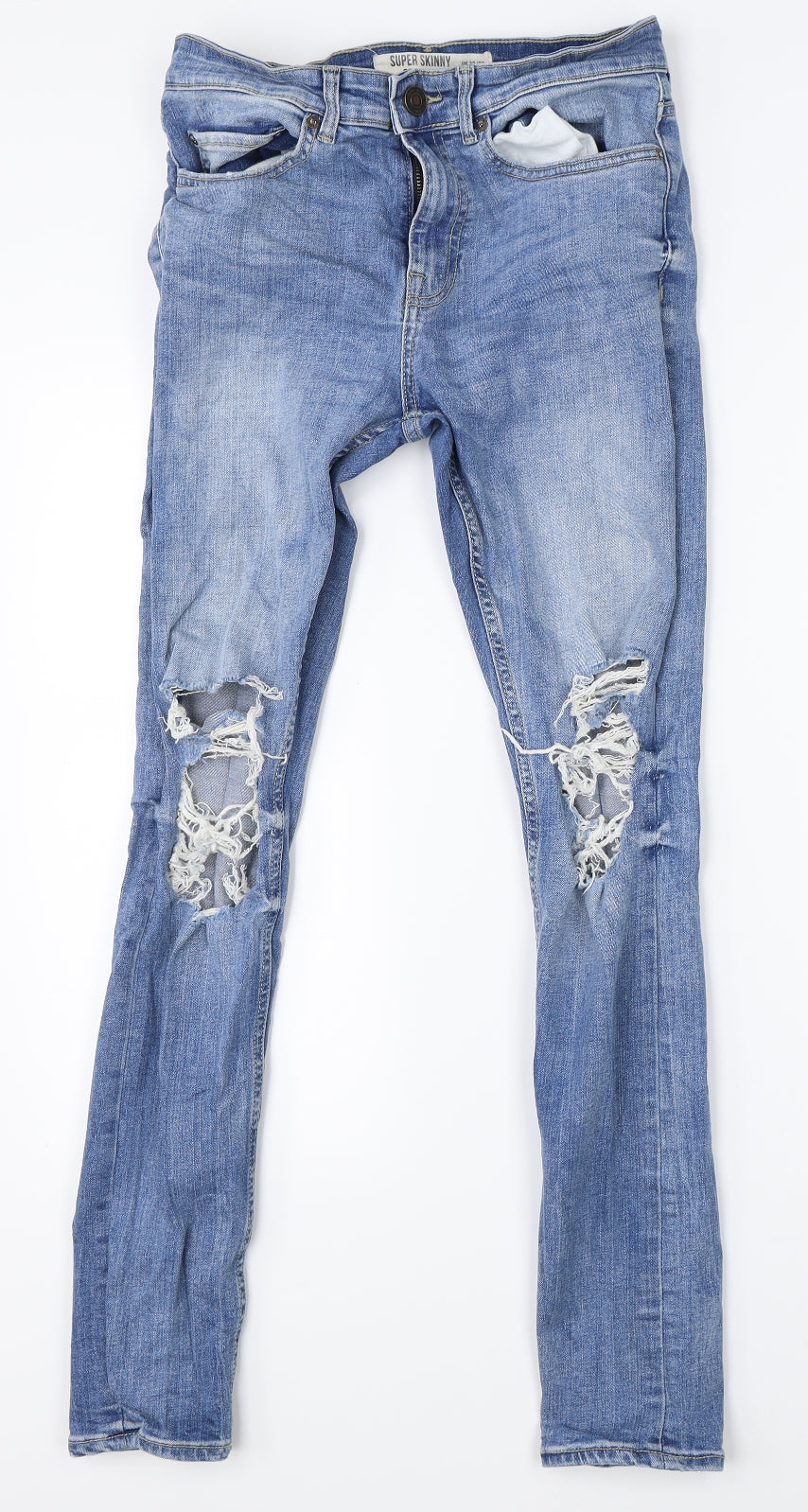 NEXT Mens Blue  Denim Skinny Jeans Size 32 L32 in