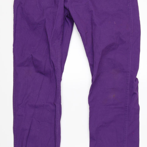 Asquith & Fox Mens Purple  Denim Straight Jeans Size 36 L34 in