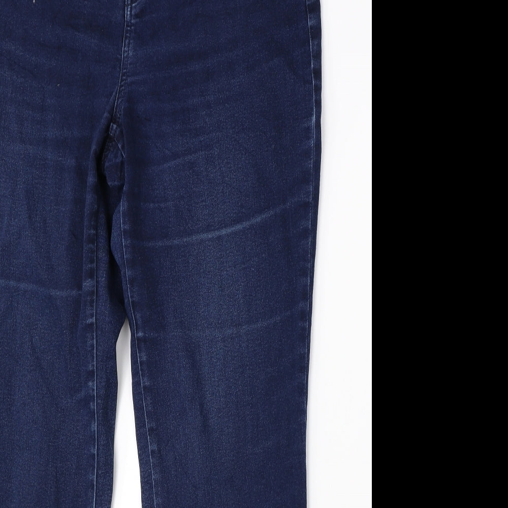 Per Una Womens Blue  Denim Mom Jeans Size 14 L28 in