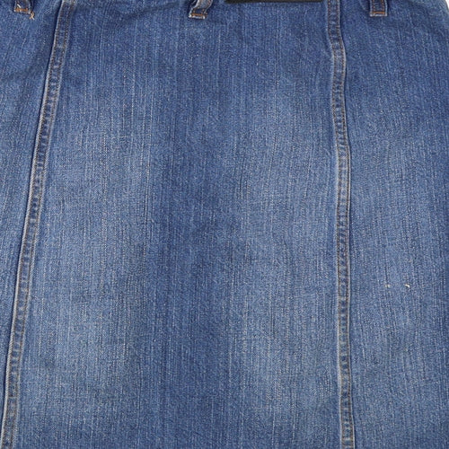 L.O.G.G Womens Blue  Denim A-Line Skirt Size 8