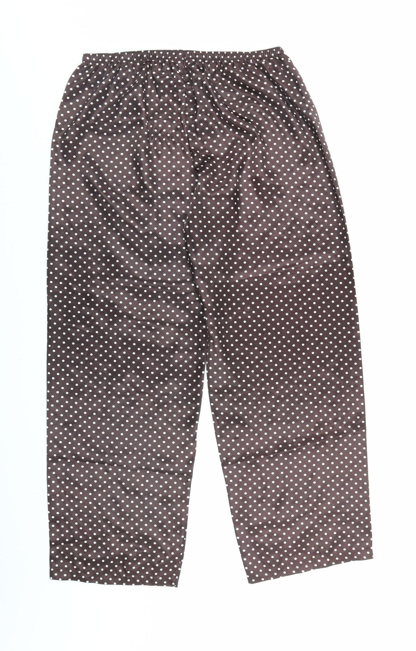Preworn Womens Brown Polka Dot  Trousers  Size 12 L28 in