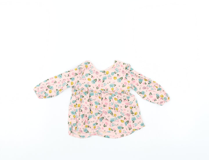 Primark Girls Pink Floral  Shift  Size 6-9 Months