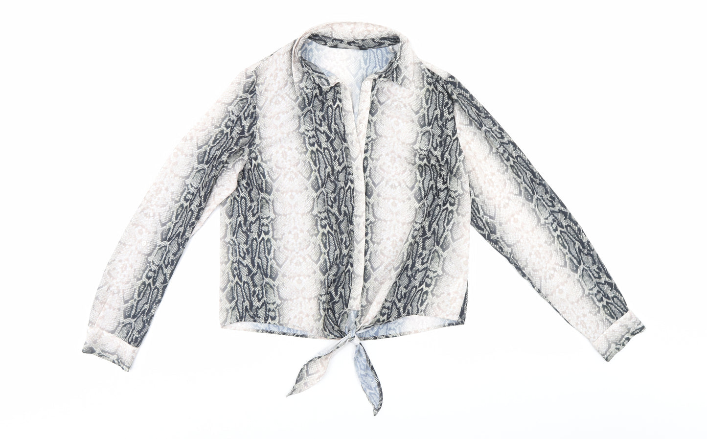 F&F Womens Multicoloured Animal Print  Basic Button-Up Size 10