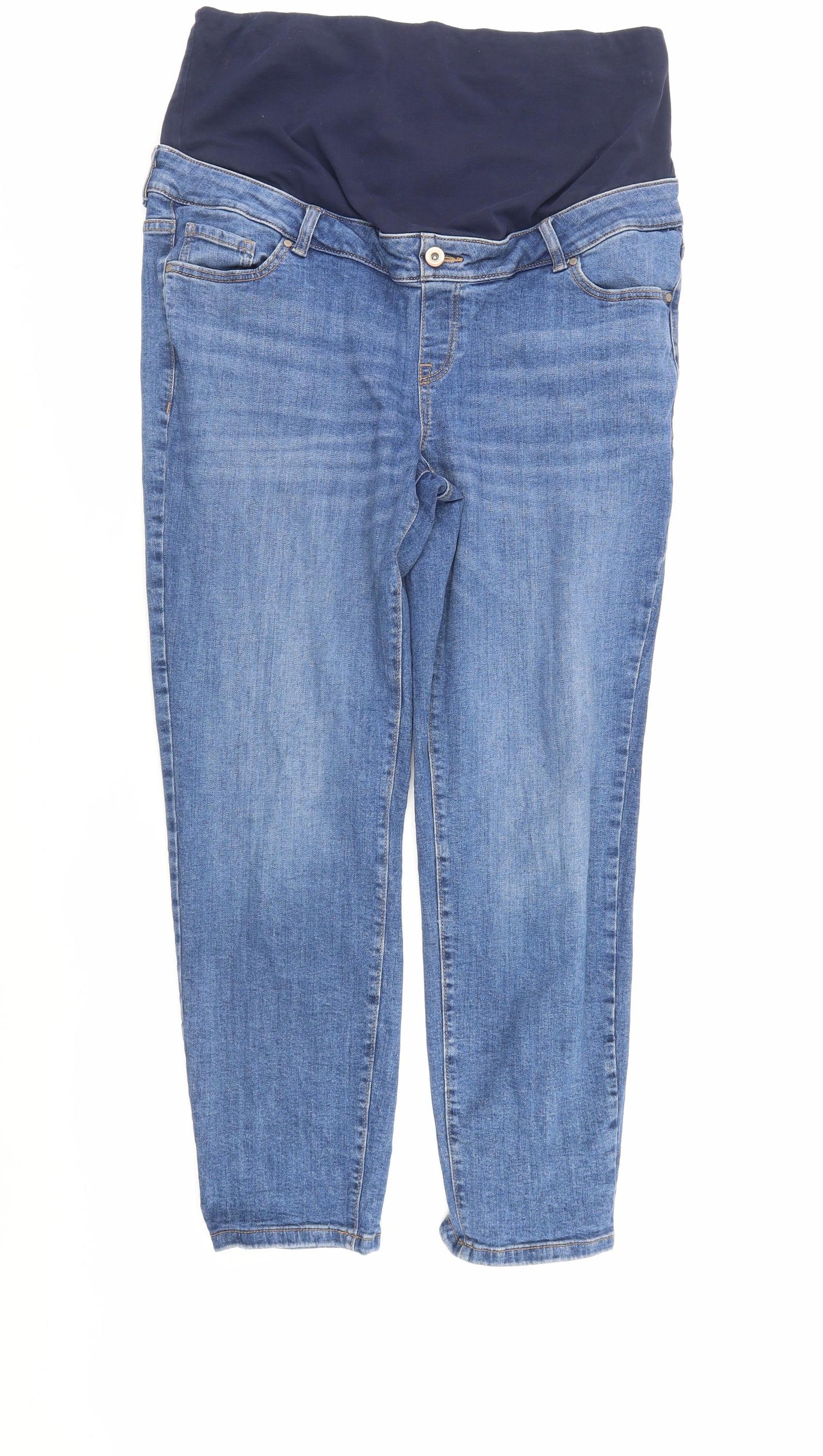 TU Womens Blue  Denim Straight Jeans Size 16 L27 in
