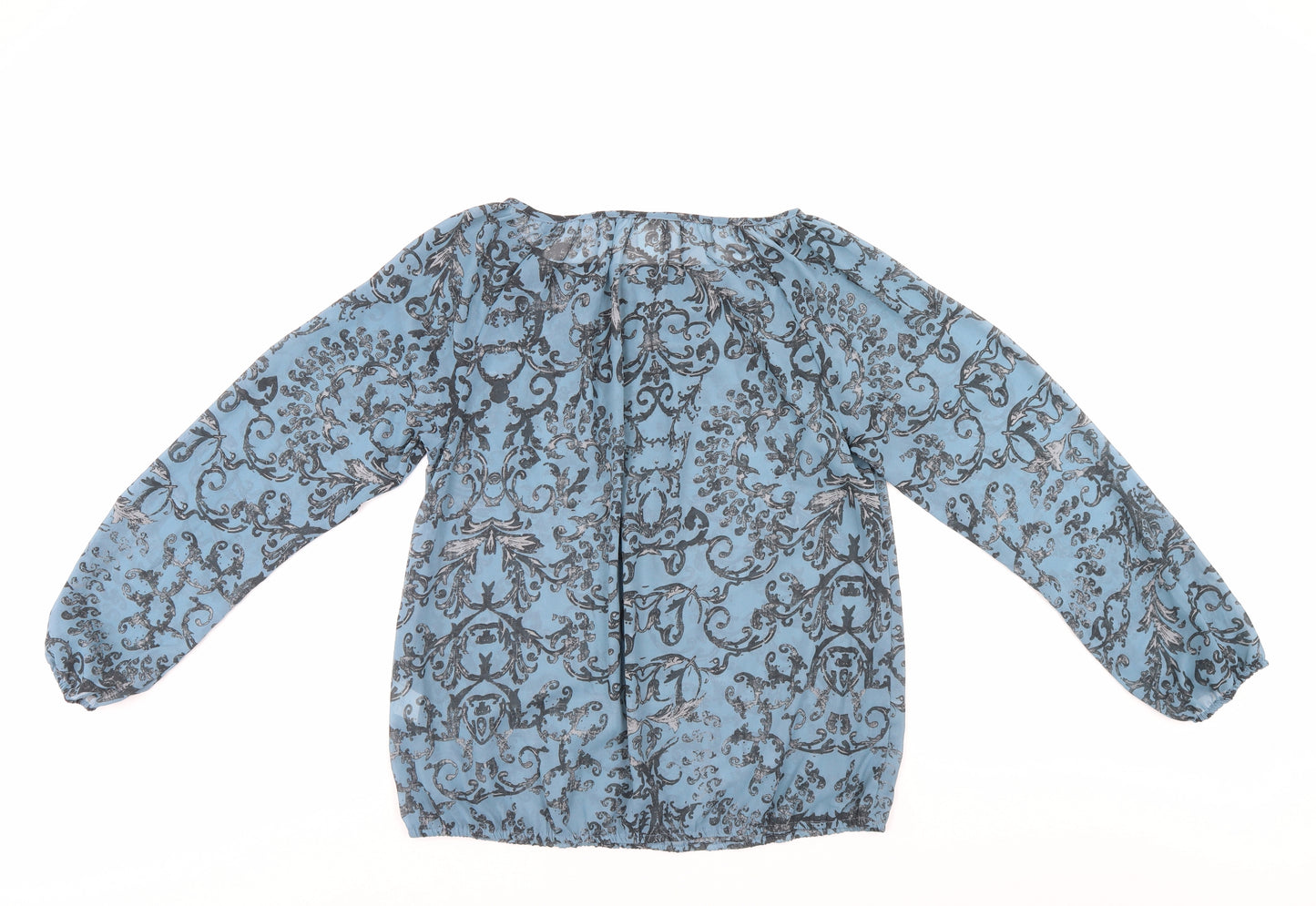 HEINE Womens Blue Floral  Basic Blouse Size 18