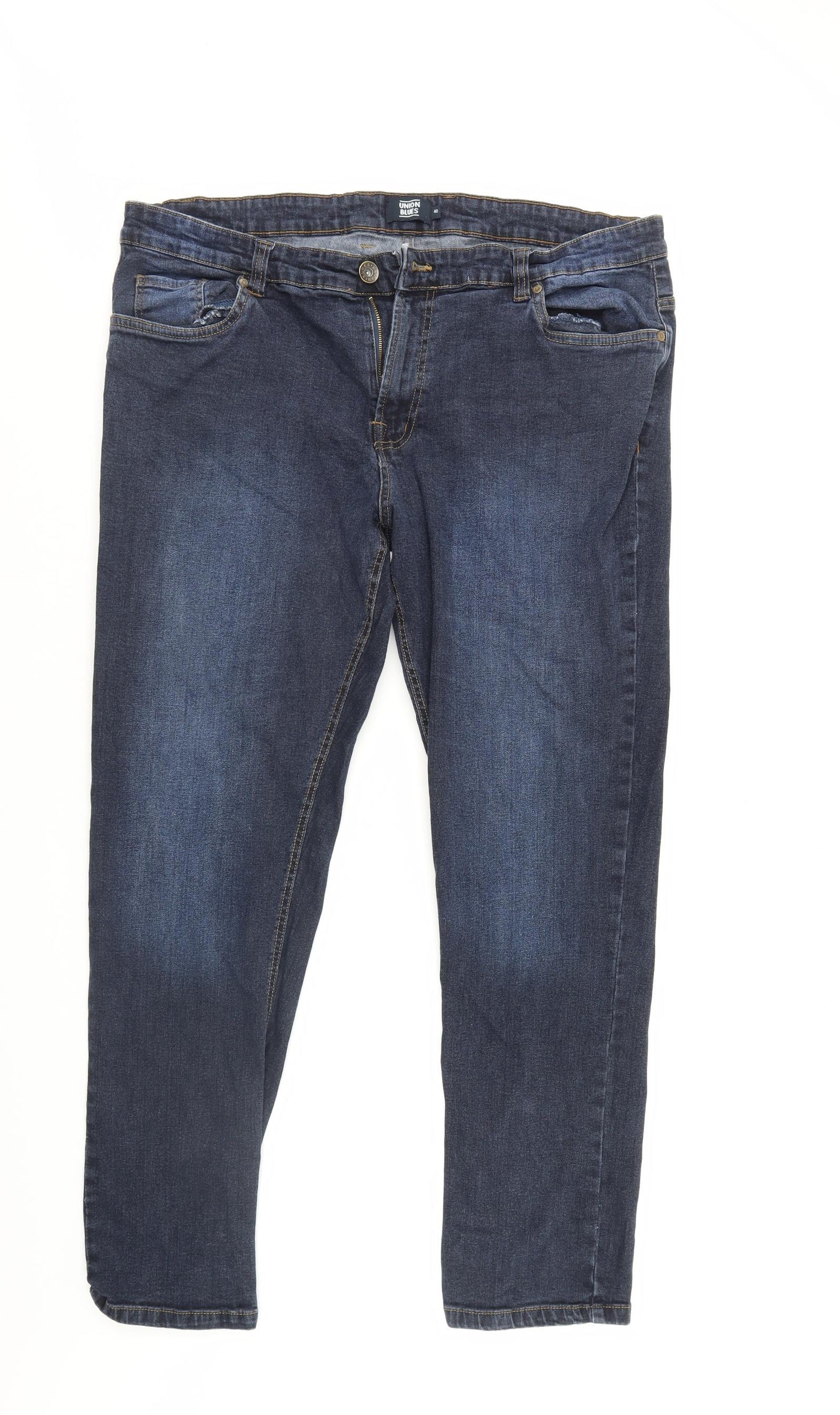 Union Blues Mens Blue  Denim Straight Jeans Size 40 L30 in