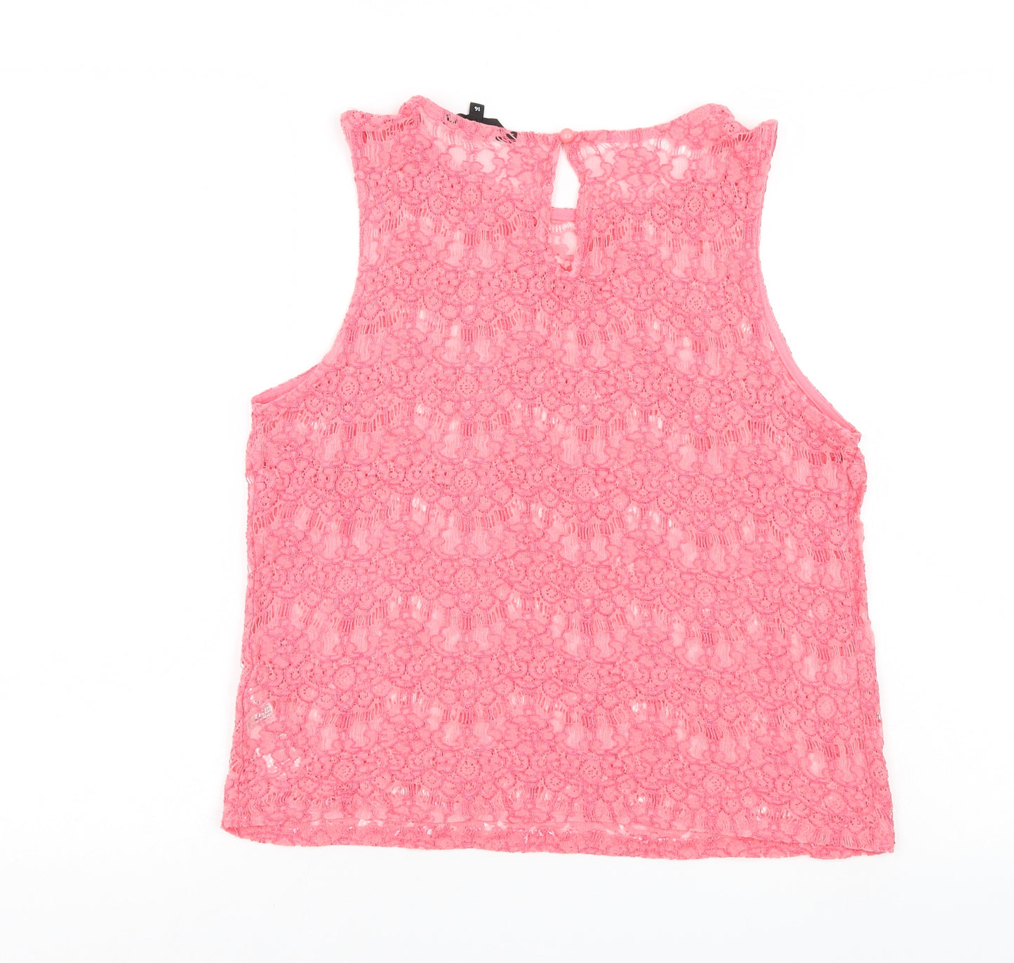 New Look Womens Pink Floral  Basic Blouse Size 14