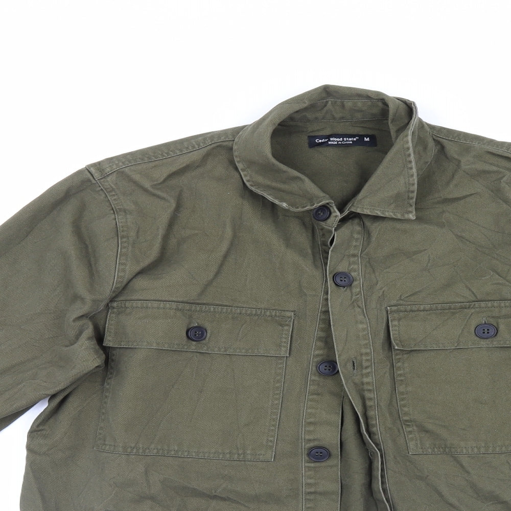 Cedar Wood State Mens Green    Button-Up Size M
