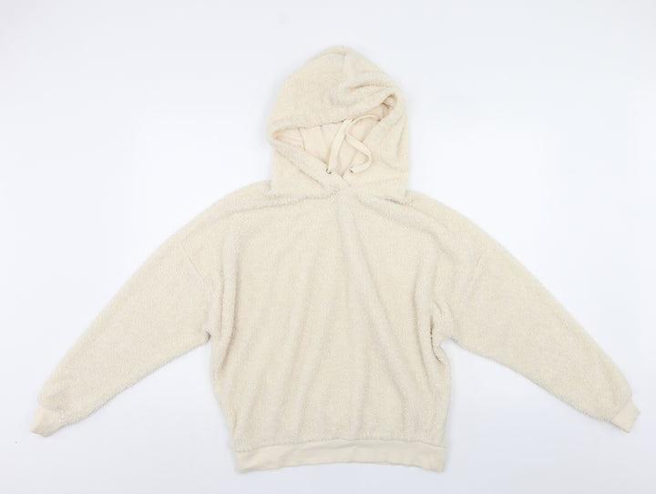 New Look Womens Ivory Pullover Hoodie Size 8