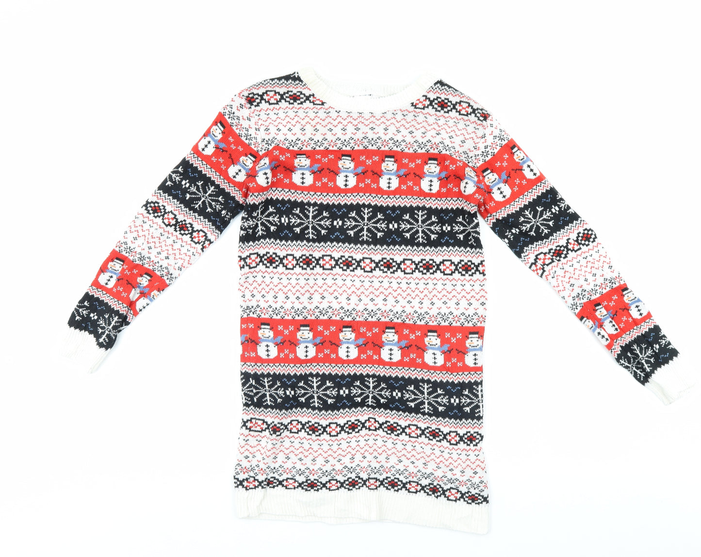 NEXT Girls Multicoloured   Jumper Dress  Size 11 Years  - christmas dress