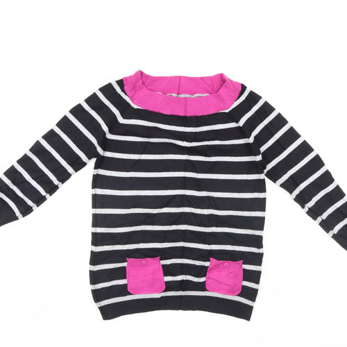 M&Co Womens Multicoloured Striped  Pullover Jumper Size 10