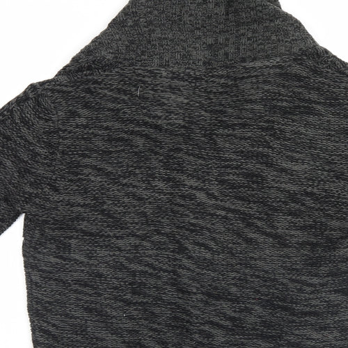 Twisted Soul Mens Grey Fair Isle  Cardigan Jumper Size M