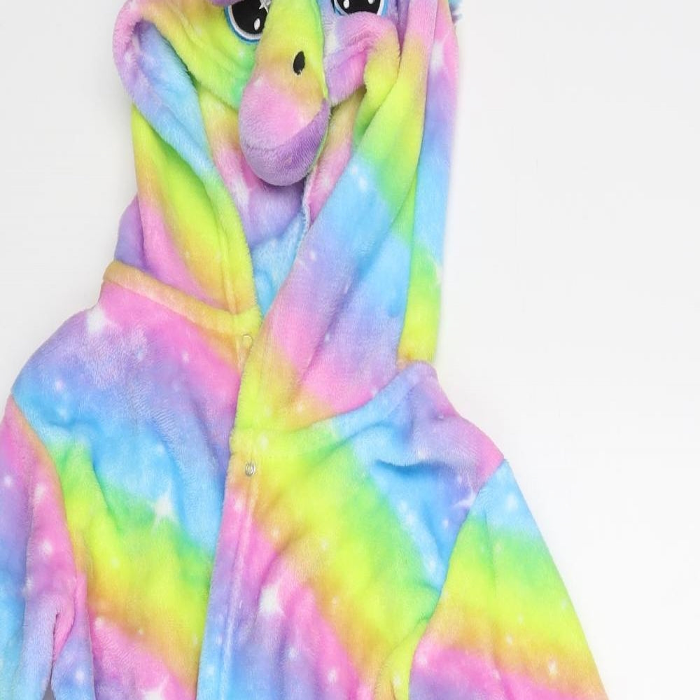 Preworn Girls Multicoloured    Robe Size 7-8 Years  - Unicorns