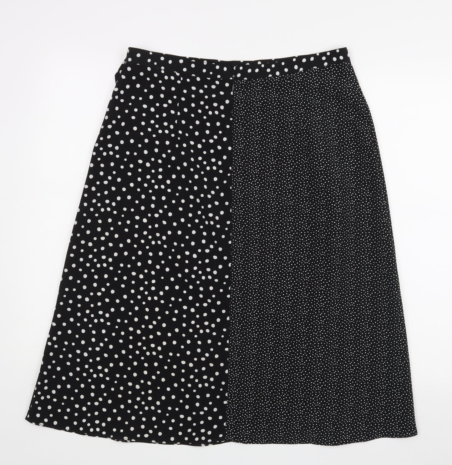 Nutmag Womens Black Polka Dot  A-Line Skirt Size 14